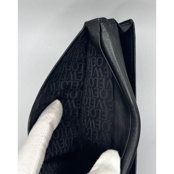 Loewe Black Leather Long Wallet With Multiple Card Slots & ‎ COA - Picture 10 of 12